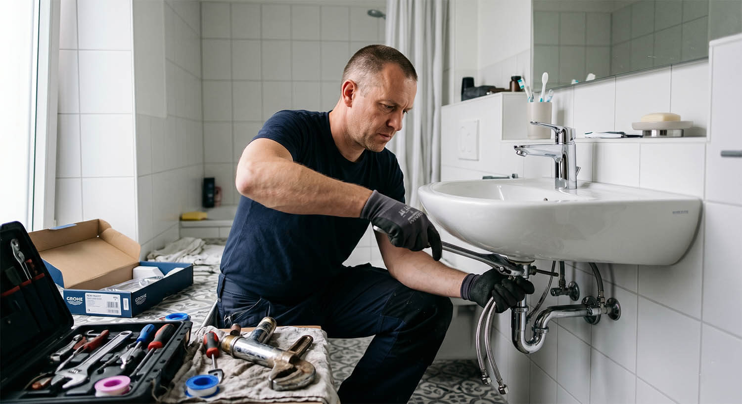 установка смесителей в алматы