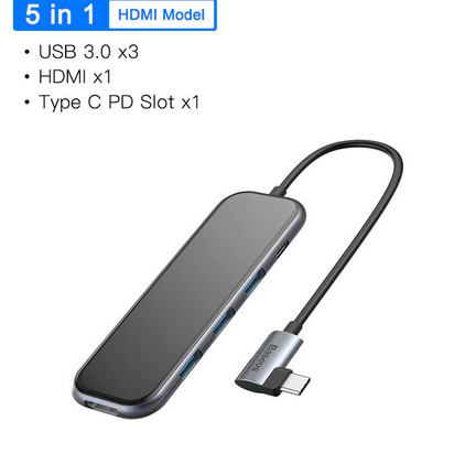 Многопортовый цифровой AV-адаптер USB-C с портами usb, hdmi и cardreader для MacBook в астане