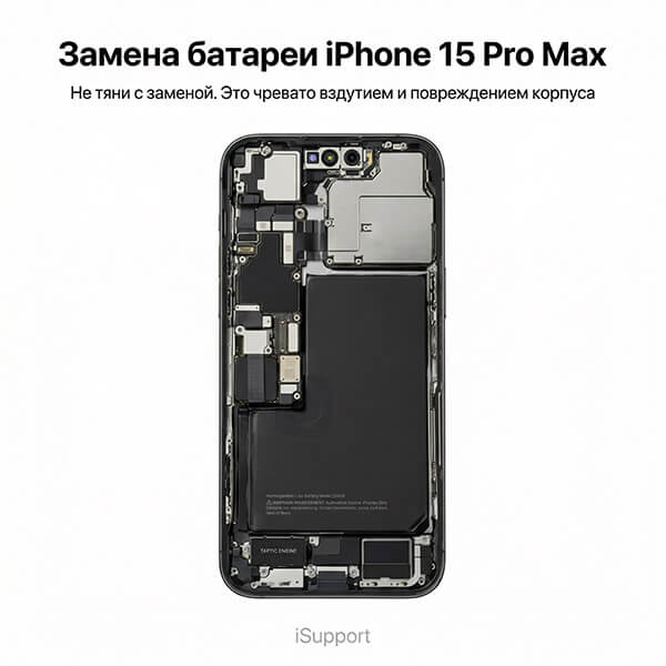 замена батарея iphone 15 pro max