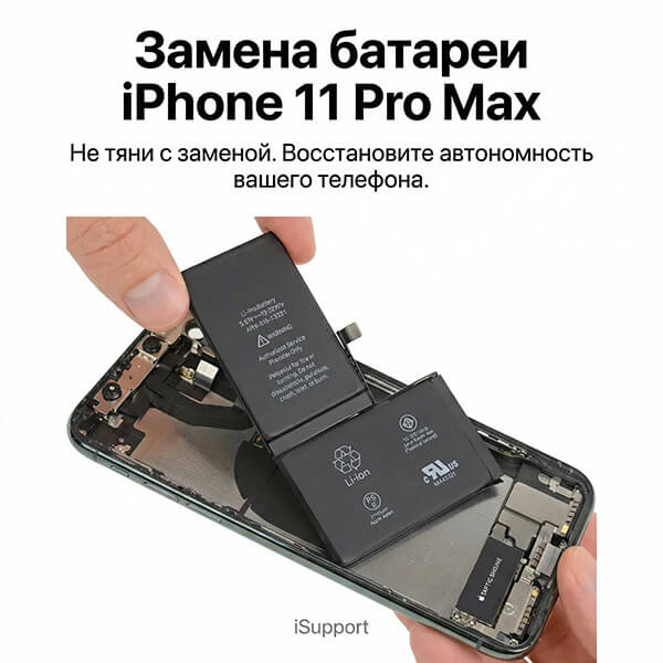 замена батарея iphone 11 pro max