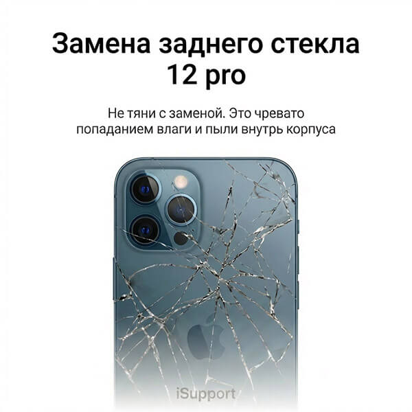 замена заднего стекла iphone 12 pro