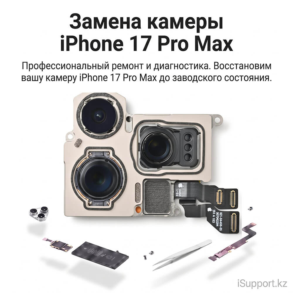 замена камеры iphone 17 pro max