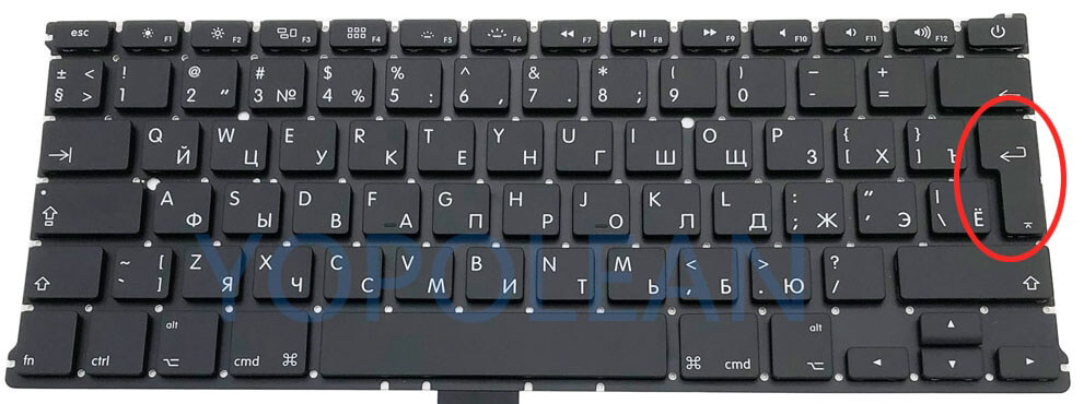 купить клавиатуру macbook аир a1369/1466 интер г-образный европейский русский UK