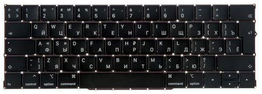купить клавиатуру macbook a2159 интер г-образный европейский русский UK